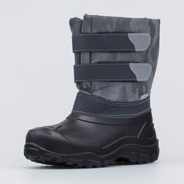 664119-43 Сноубутсы с липучками для мальчики серый