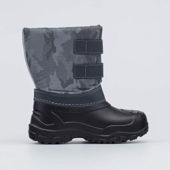 664119-43 Сноубутсы с липучками для мальчики серый фото №2