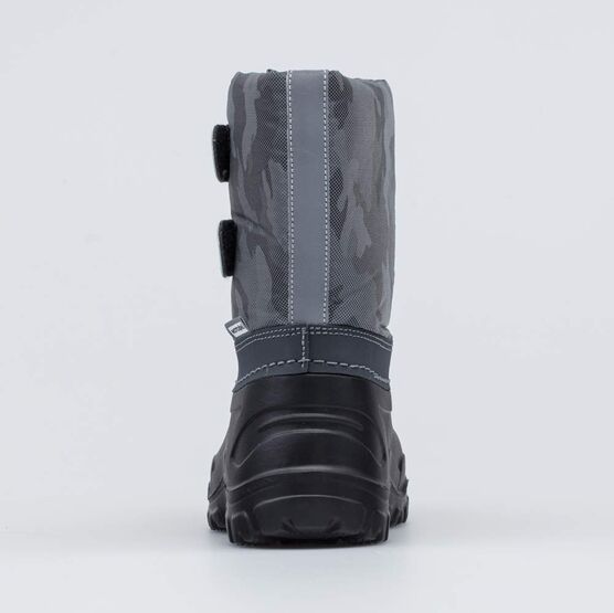 664119-43 Сноубутсы с липучками для мальчики серый фото №5