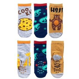 07742504-40 Носки с тормозами для мальчика в ассортименте (1 пара) для мальчики коричневый фото №3