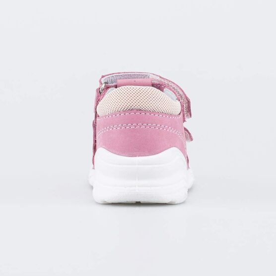 122234-21 Кожаные сандалии на липучках для девочки розовый фото №5