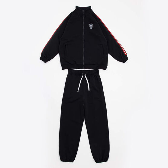 07764102-40 Костюм свитшот + брюки-джоггеры черный для мальчики черный