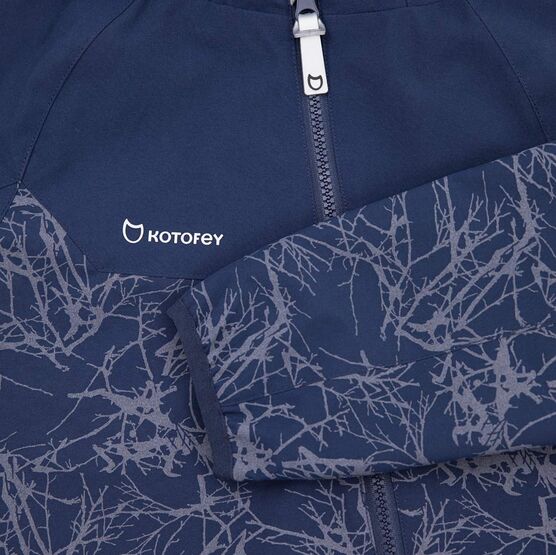 07769005-12 Детский комбинезон со светоотражающим принтом для мальчики синий фото №5