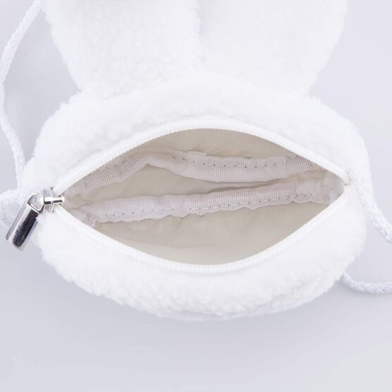 02802368-40 Сумка детская Пушистый зайка белый для девочки белый фото №4