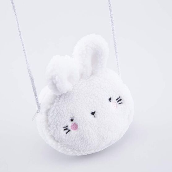 02802368-40 Сумка детская Пушистый зайка белый для девочки белый фото №5