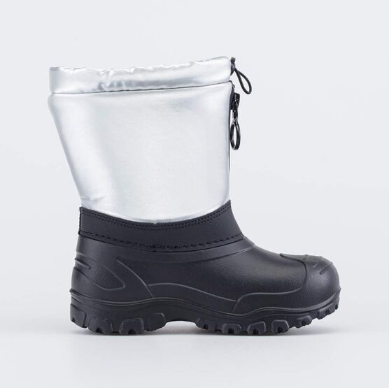 264038-42 Сноубутсы с защитой от снега Три кота для девочки серый + черный фото №2