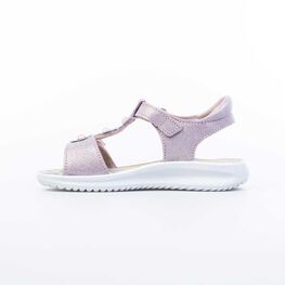 422075-21 Босоножки для девочки из натурального нубука для девочки розовый фото №2