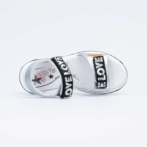 524062-21 Босоножки для девочки серебрист. фото №4