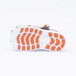 122162-22 Сандалии из натурального нубука для мальчика для мальчики сер-ора фото №3