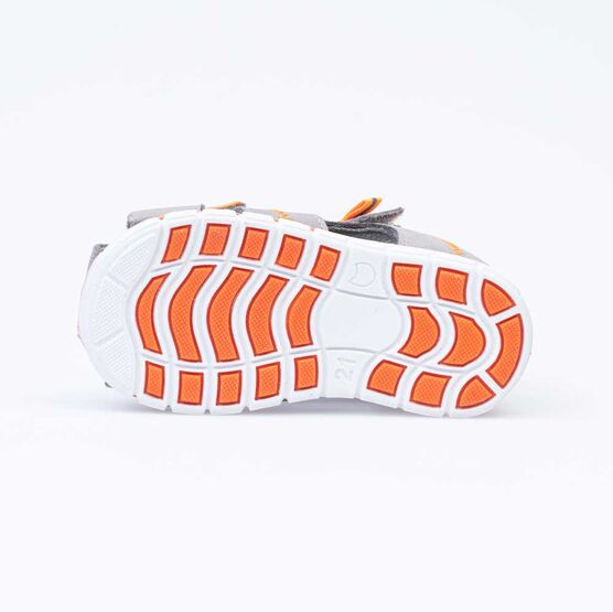 122162-22 Сандалии из натурального нубука для мальчика для мальчики сер-ора фото №3