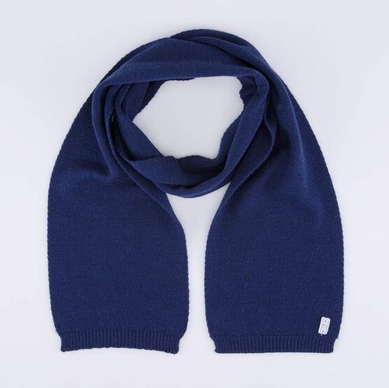 07712095-20 Шарф из шерсти мериноса детский темно-синий для мальчики синий
