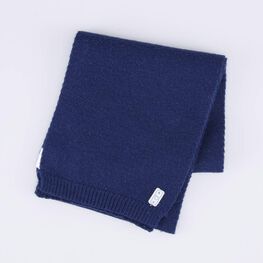 07712095-20 Шарф из шерсти мериноса детский темно-синий для мальчики синий фото №2