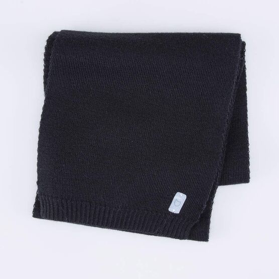 07712100-20 Шарф из шерсти мериноса детский черный для мальчики черный фото №2