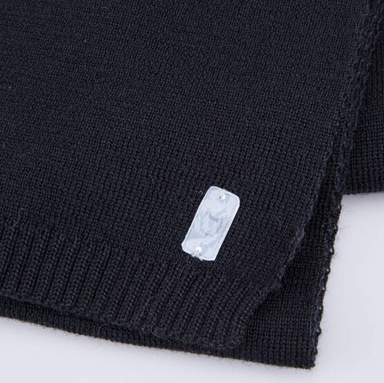 07712100-20 Шарф из шерсти мериноса детский черный для мальчики черный фото №3