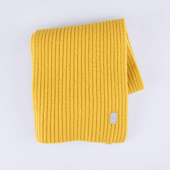 07712102-20 Шарф из шерсти мериноса детский горчичный для мальчики горчичный фото №2