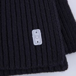 07712112-20 Шарф из шерсти мериноса детский черный для мальчики черный фото №3