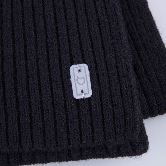 07712112-20 Шарф из шерсти мериноса детский черный для мальчики черный фото №3