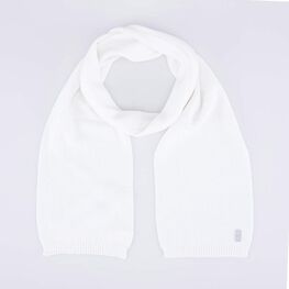 07812096-20 Шарф из шерсти мериноса детский белый для девочки белый
