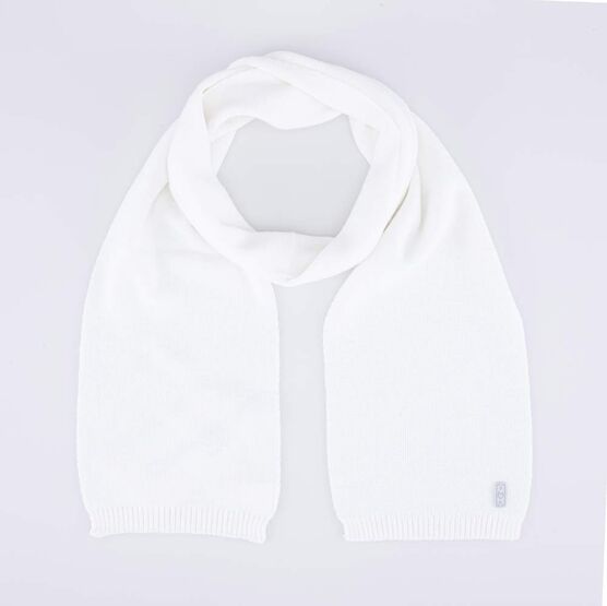 07812096-20 Шарф из шерсти мериноса детский белый для девочки белый