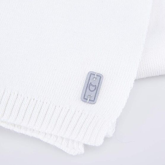 07812096-20 Шарф из шерсти мериноса детский белый для девочки белый фото №3