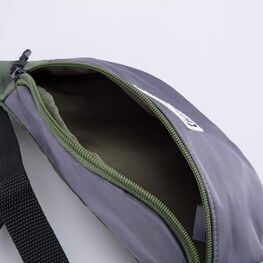 02702309-40 Сумка поясная серая для мальчики серый + зеленый фото №4