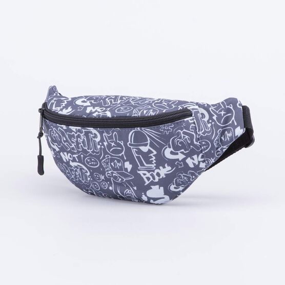 02702312-40 Сумка поясная черный для мальчики черный + белый фото №2