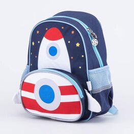 02710306-40 Рюкзак детский Ракета для мальчики темно-синий фото №2