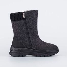 667044-41 Валенки на молнии для мальчика для мальчики черный фото №2