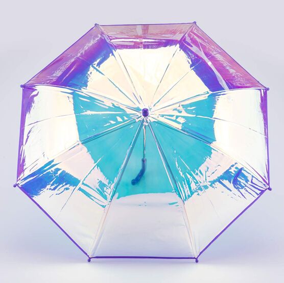 03807196-40 Зонт-трость Глянцевая голография для девочки розовый фото №2