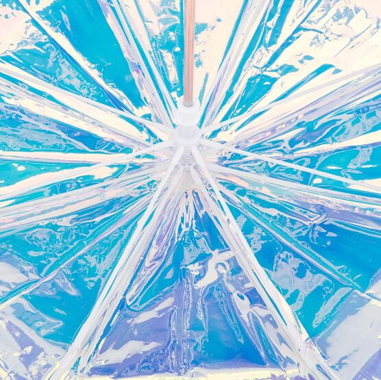 03807196-40 Зонт-трость Глянцевая голография для девочки розовый фото №3