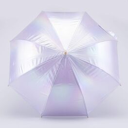 03807197-40 Зонт-трость Матовая голография для девочки сиреневый фото №2