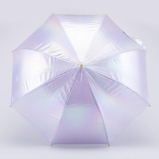 03807197-40 Зонт-трость Матовая голография для девочки сиреневый фото №2