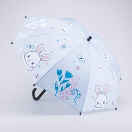 03807198-40 Зонт-трость Милый зайка для девочки голубой