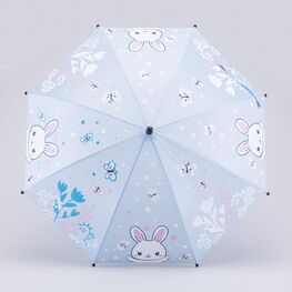 03807198-40 Зонт-трость Милый зайка для девочки голубой фото №2
