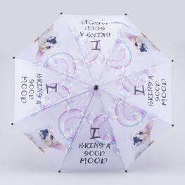 03807200-40 Зонт-трость Корги сиреневый для девочки сиреневый фото №2