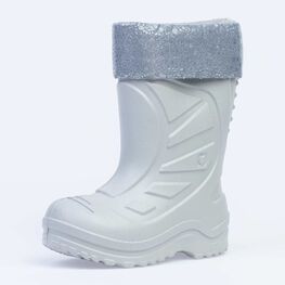 365004-16 Резиновые сапоги для девочки сер-срб