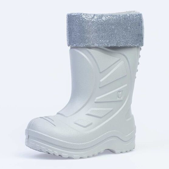 365004-16 Резиновые сапоги для девочки сер-срб