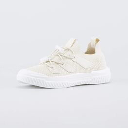 434022-11 Вязаные кеды на подошве FIT бежевый для девочки бежевый