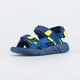 721014-12 Пляжные сандалии на липучках для мальчика-подростка для мальчики синий + салатовый