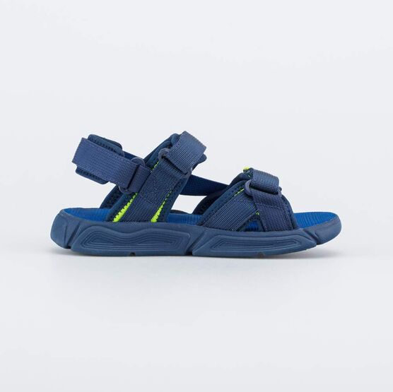 721014-12 Пляжные сандалии на липучках для мальчика-подростка для мальчики синий + салатовый фото №2