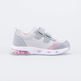 544220-71 Серые кроссовки с LED и Softshell Три кота для девочки серый фото №2