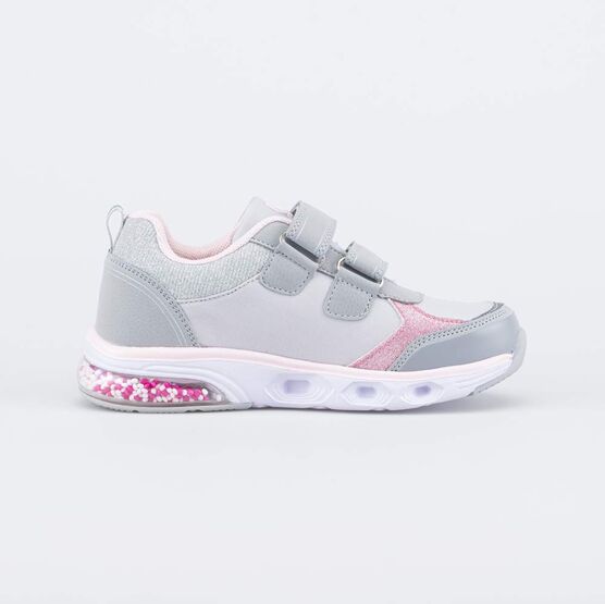 544220-71 Серые кроссовки с LED и Softshell Три кота для девочки серый фото №2