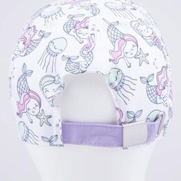 07811745-40 Кепка - бейсболка Русалочка для девочки белый + сиреневый фото №4