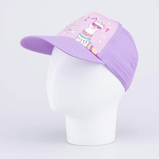 07811746-40 Кепка - бейсболка для девочки Лама для девочки сиреневый
