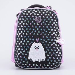 02804344-40 Рюкзак школьный Собачка для девочки черный