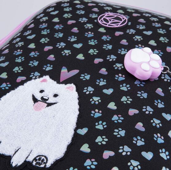 02804344-40 Рюкзак школьный Собачка для девочки черный фото №5