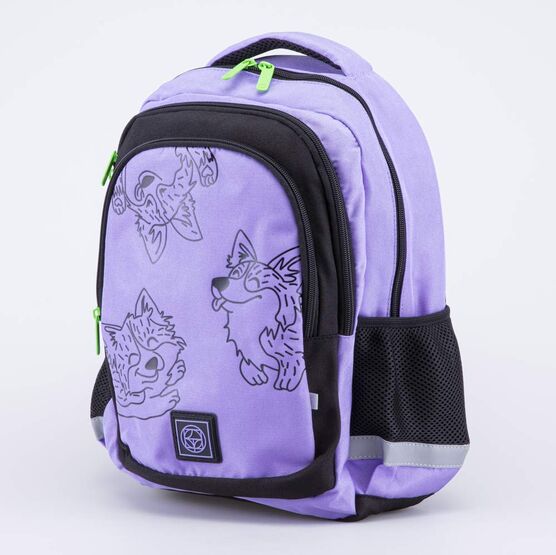 02804349-40 Рюкзак школьный Корги для девочки фиолетовый фото №2