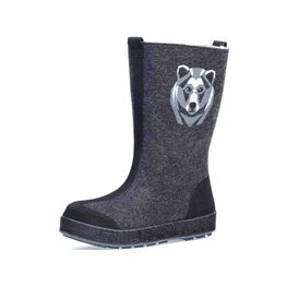 967048-41 Валенки Медведь для мальчики черный