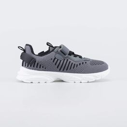 644457-13 Текстильные кроссовки для мальчика-подростка для мальчики серый + черный фото №2