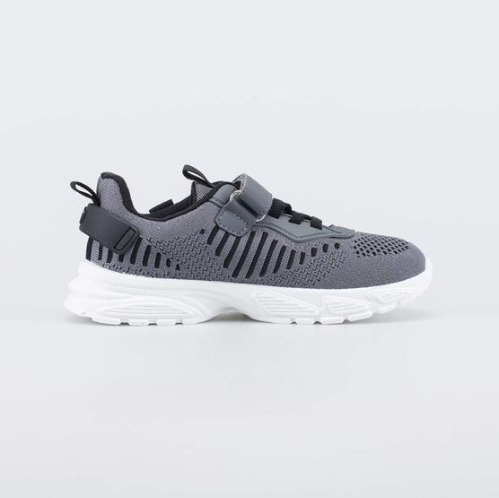 644457-13 Текстильные кроссовки для мальчика-подростка для мальчики серый + черный фото №2